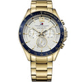 Tommy Hilfiger 1791121 Luke gold watch front view with gold dial