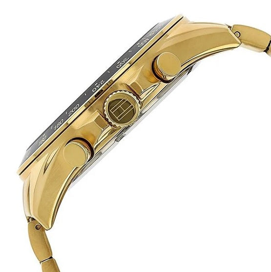 Tommy Hilfiger 1791121 gold steel watch side view