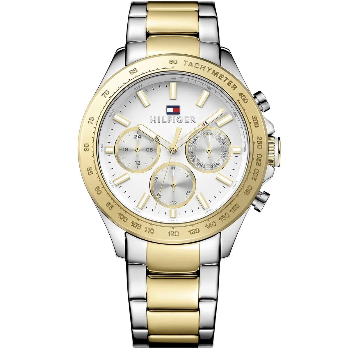 Tommy Hilfiger 1791226 white dial close-up