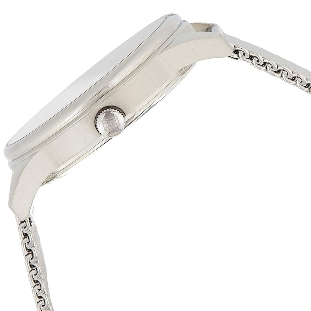 Tommy Hilfiger 1791415 silver mesh strap watch side view