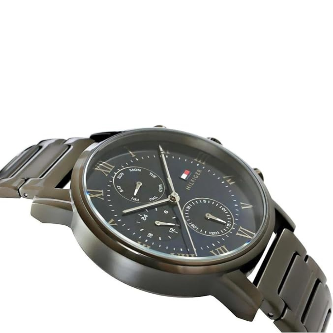 Tommy Hilfiger 1791456 grey stainless steel watch side view
