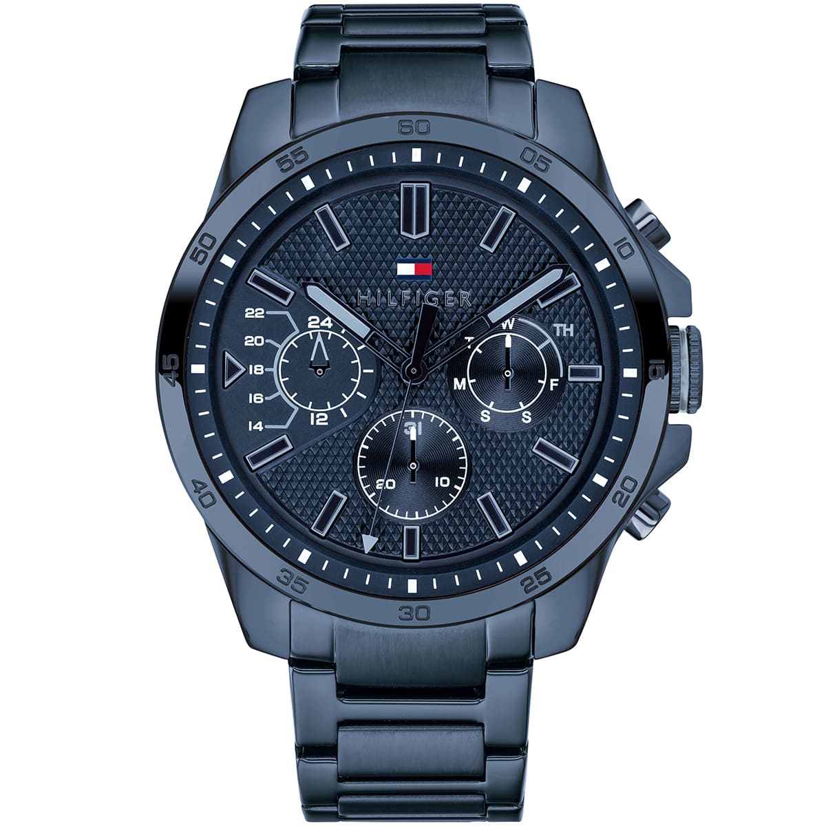 Tommy Hilfiger 1791560 Decker men’s watch with blue dial and blue stainless steel bracelet