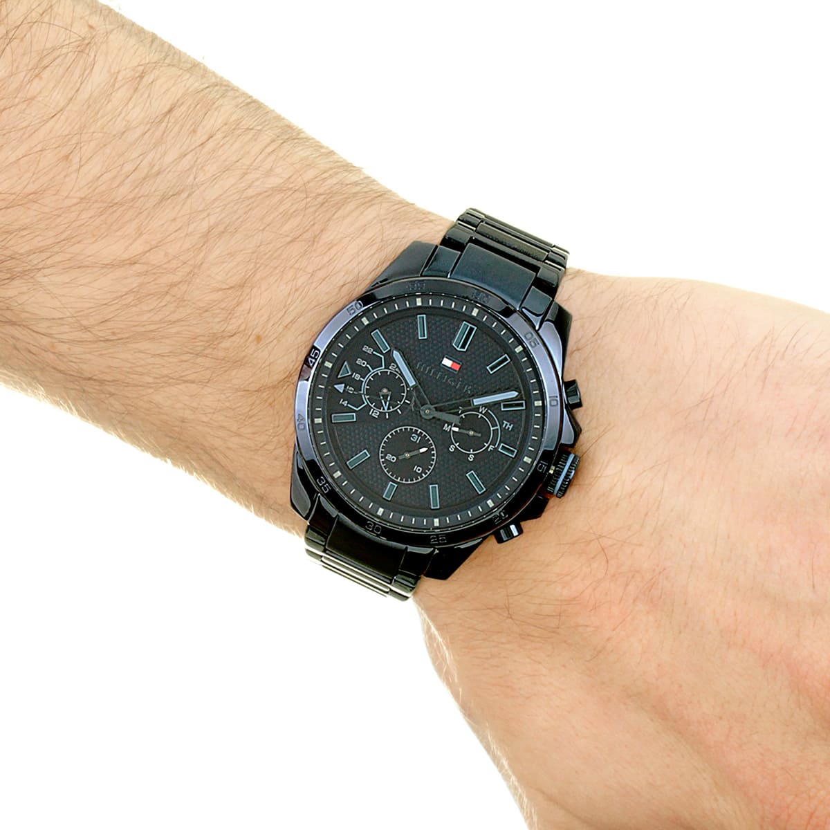 Tommy Hilfiger 1791560 Decker blue watch on wrist