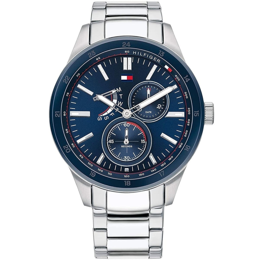 Tommy Hilfiger 1791640 Chase men’s watch with blue dial and silver strap