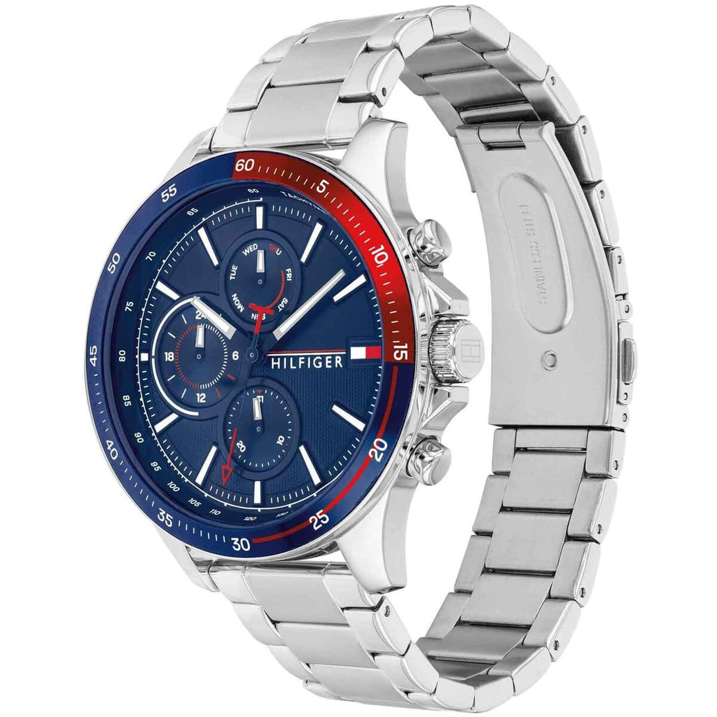 Tommy Hilfiger 1791718 men’s stainless steel watch with blue dial