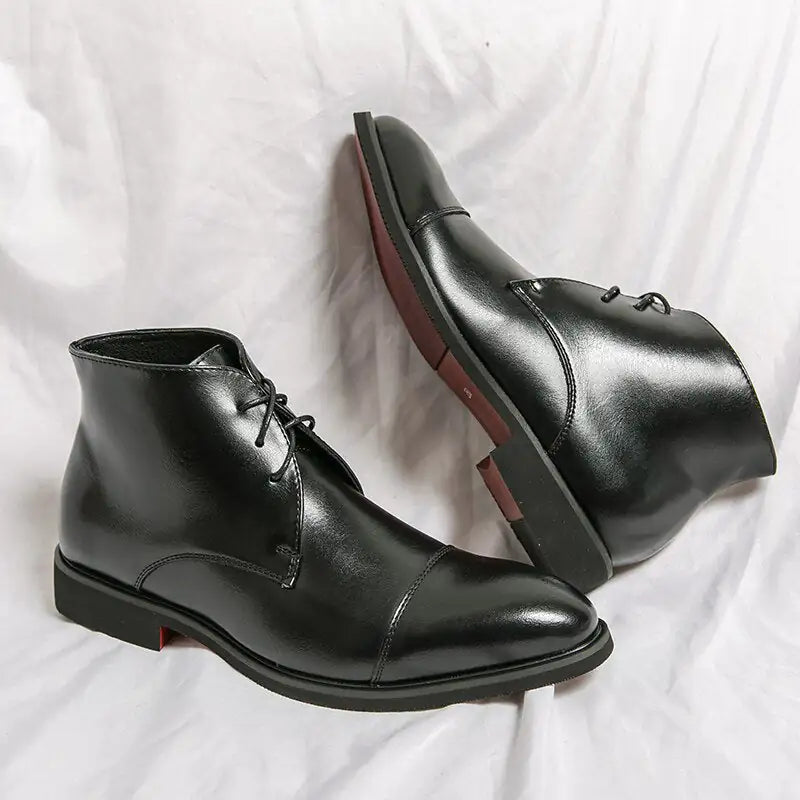 Kenike black crimson sole leather boots EU 39 variant