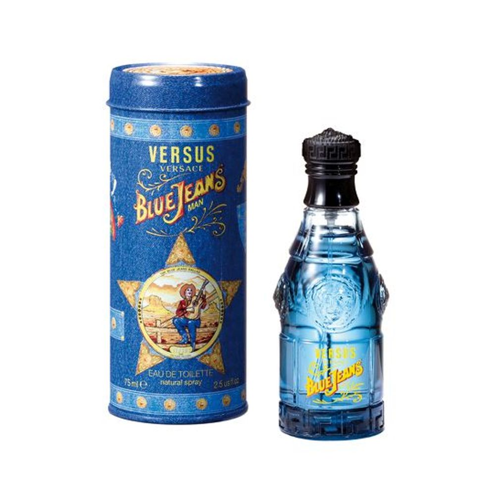 Versace Blue Jeans Eau de Toilette 75ml fragrance tin and bottle product image