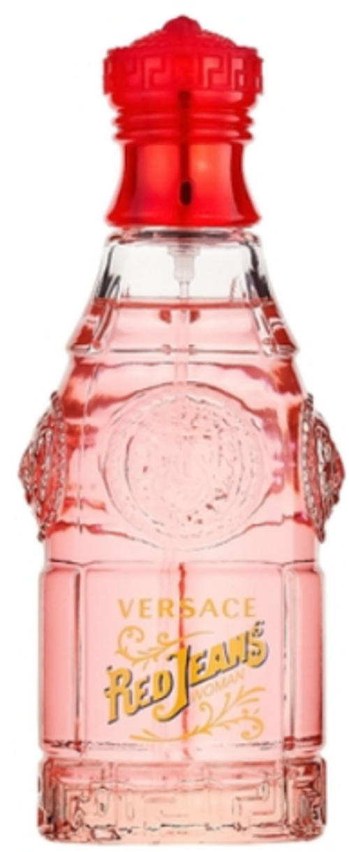 Versace Red Jeans Eau de Toilette 75ml product tin and bottle detail