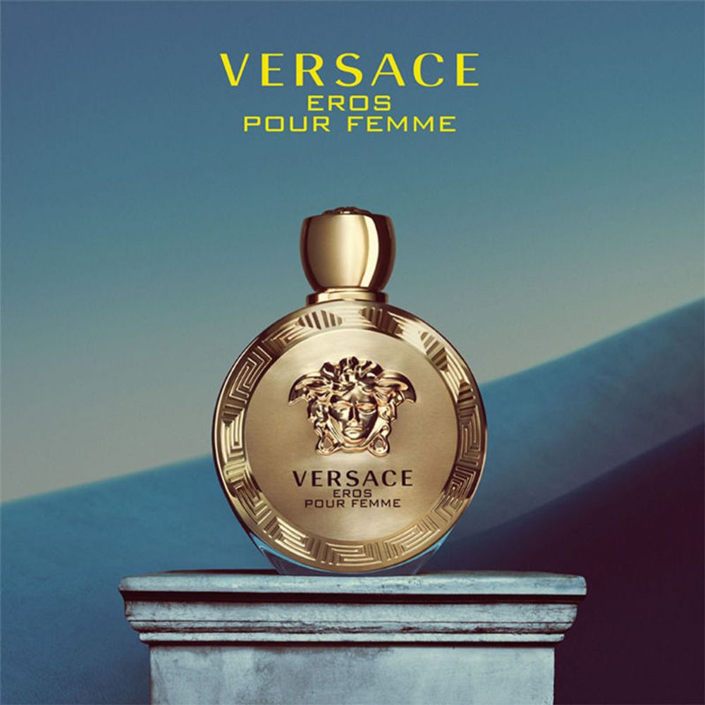 Versace Eros Pour Femme Eau de Toilette 100ml fragrance packaging detail
