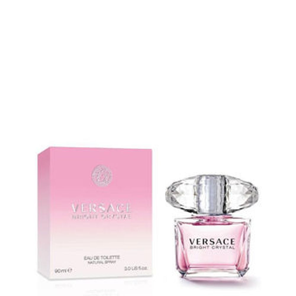 Versace Bright Crystal Eau de Toilette 90ml bottle and cap close-up
