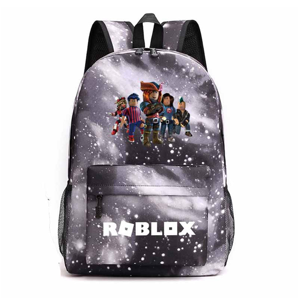 Kenike starry sky grey kids 3D game style school backpack variant